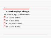 Archimedo jėga ir jos veikimas 17 puslapis