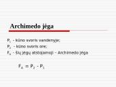 Archimedo jėga ir jos veikimas 6 puslapis