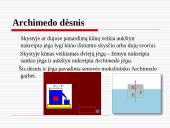 Archimedo jėga ir jos veikimas 7 puslapis