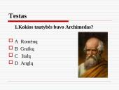 Archimedo jėga ir jos veikimas 10 puslapis