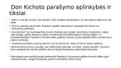 Don Kichotas - kūrinio kontekstas, idėjos, charakterių kūrimo būdai, aktualumas 2 puslapis