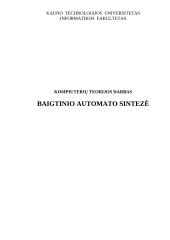 Baigtinio automato sintezė