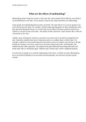 What are the effects of multitasking?