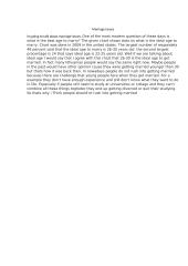Speech about marriage issues