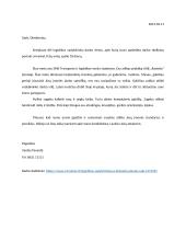 Motyvacinis laiškas dėl logistikos vadybininko darbo vietos