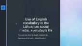 Use of English vocabulary in the Lithuanian social media