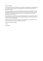 Letter about languages