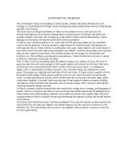 Environmental problems