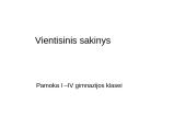 Vientisinis sakinys ir jo skyryba