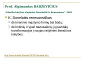Literatūros epochų atgarsiai K. Donelaičio epinėje poemoje “Metai”  20 puslapis