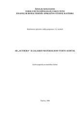 Ilgalaikio materialiojo turto auditas: AB "Autoera"