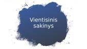 Vientisinis sakinys 1 puslapis