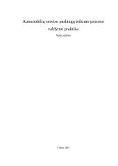Įmonės valdymo praktika: automobilių servisas