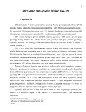 Japonijos ekonominė rinkos analizė