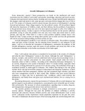 Juvenile Delinquency in Lithuania