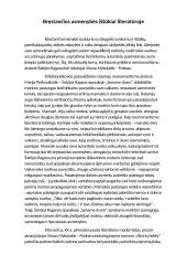 Bręstančios asmenybės iššūkiai literatūroje