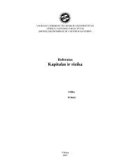 Kapitalas bei rizika