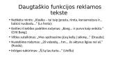 Reklamos tekstų stilistinė skyryba 11 puslapis