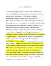 About environmental problems