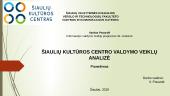 Šiaulių kultūros centro valdymo veiklos analizė 15 puslapis