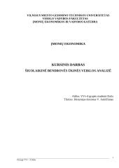 Šiuolaikinė bendrovės ūkinės veiklos analizė 1 puslapis
