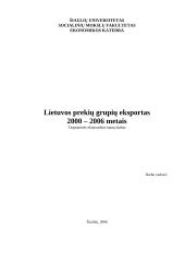 Lietuvos prekių grupių eksportas