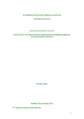 Lietuvos, Latvijos, Estijos užimtumo ir nedarbo rodiklių palyginamoji analizė