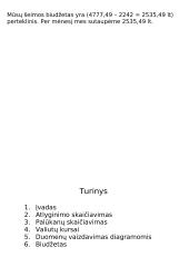 Matematikos projektas. Mano šeimos biudžetas 6 puslapis