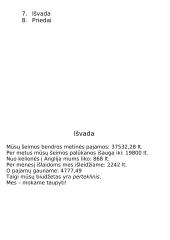 Matematikos projektas. Mano šeimos biudžetas 7 puslapis
