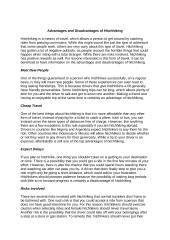 Advantages and Disadvantages of Hitchhiking