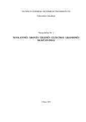 Nuolatinės srovės tiesinės elektros grandinės skaičiavimas - tyrimas