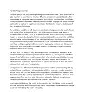 Travel to foreign countries