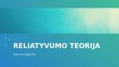 Reliatyvumo teorija ir Albertas Einšteinas