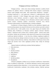 Pedagogo profesija ir kvalifikacija