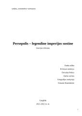 Persepolis – legendinė imperijos sostinė