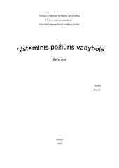 Sisteminis požiūris vadyboje