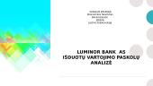 Luminor Bank išduotų vartojimo paskolų analizė