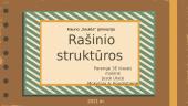 Rašinio struktūros 