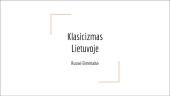 Klasicizmas Lietuvos architektūroje ir dailėje