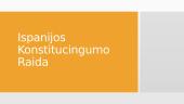 Ispanijos konstitucingumo raida