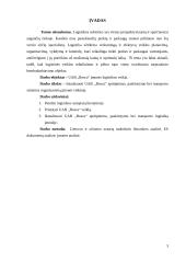 Verslo logistikos procesų ypatumai UAB „Bosca“ 2 puslapis