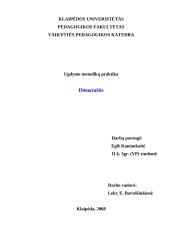 Ugdymo metodikų praktika. Dienoraštis