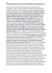 Ekskursija po VDU 3 puslapis