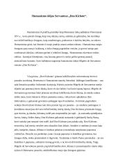  Humanizmo idėjos Servanteso „Don Kichote“