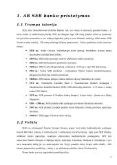 Verslo rizika ir verslo rizikos mažinimo galimybės: SEB bankas 5 puslapis