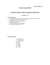 Vienfazės sinusinės elektros grandinės tyrimo ataskaita