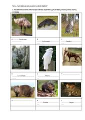 Australijos gyvūnija ir gamta (atsakymai)