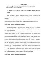 Vyriausiojo Lietuvos Tribunolo (1581 metų) kompetencija. Baudžiamoji teisė Lietuvoje 1918-1940 metais