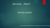 Žemaitės ,,Marti" kūrinio analizė