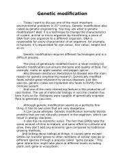 Genetic modification